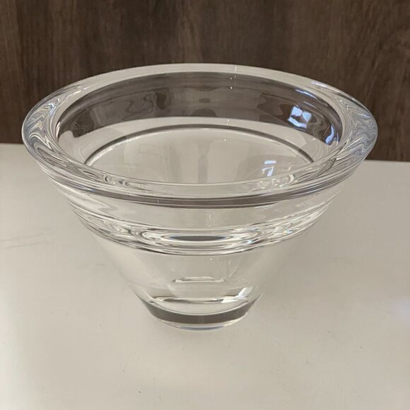 Hanne Dreutler Arthur Zirnsack Studio Ahus Sweden Signed 1997 Crystal Bowl Vase - Picture 2 of 10